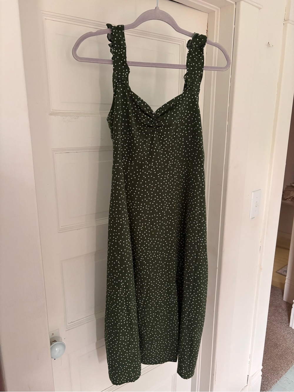 Rihoas Green Polka Dot Midi Dress - Picture 1 of 5
